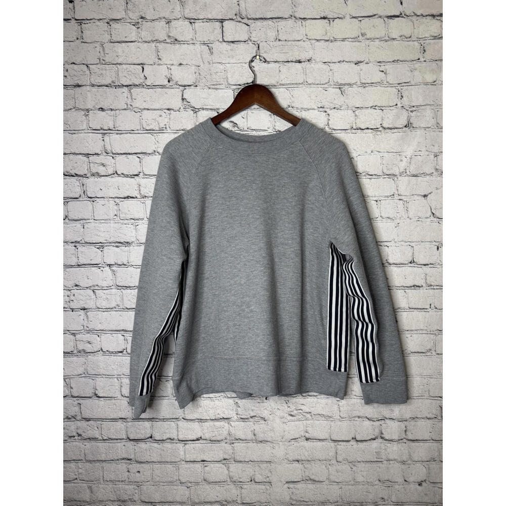 Avia Men's XL Grey Activewear Sweatshirt‎ with Stripe Detail